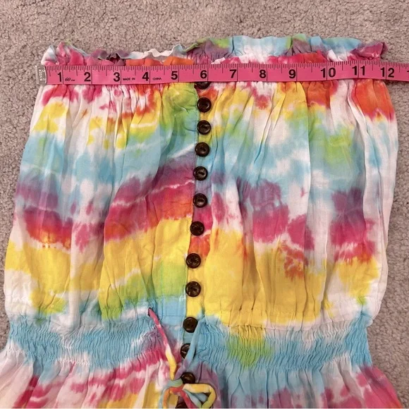 Tiare Hawaii Ryden Tie Dye Strapless Mini Dress Women’s Sz M/L NWT - Picture 9 of 16